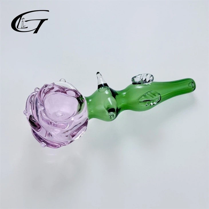 Glass Rose Pipe For Sale